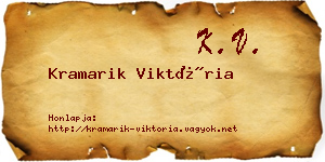 Kramarik Viktória névjegykártya